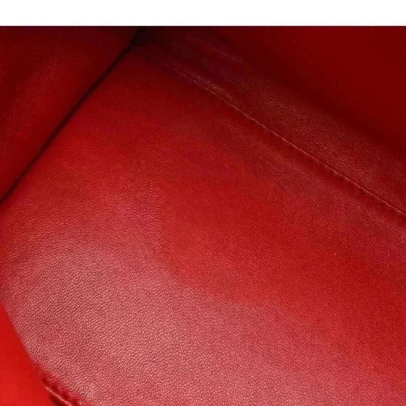 Loewe Amazona 28 Boston Leather Hand Bag Red Guaranteed Authentic - Picture 9 of 12